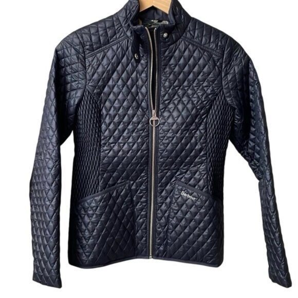 NWT Barbour Women's Swallow Quilt Dark Navy Classic Fall Jacket 6 - Picture 6 of 15
